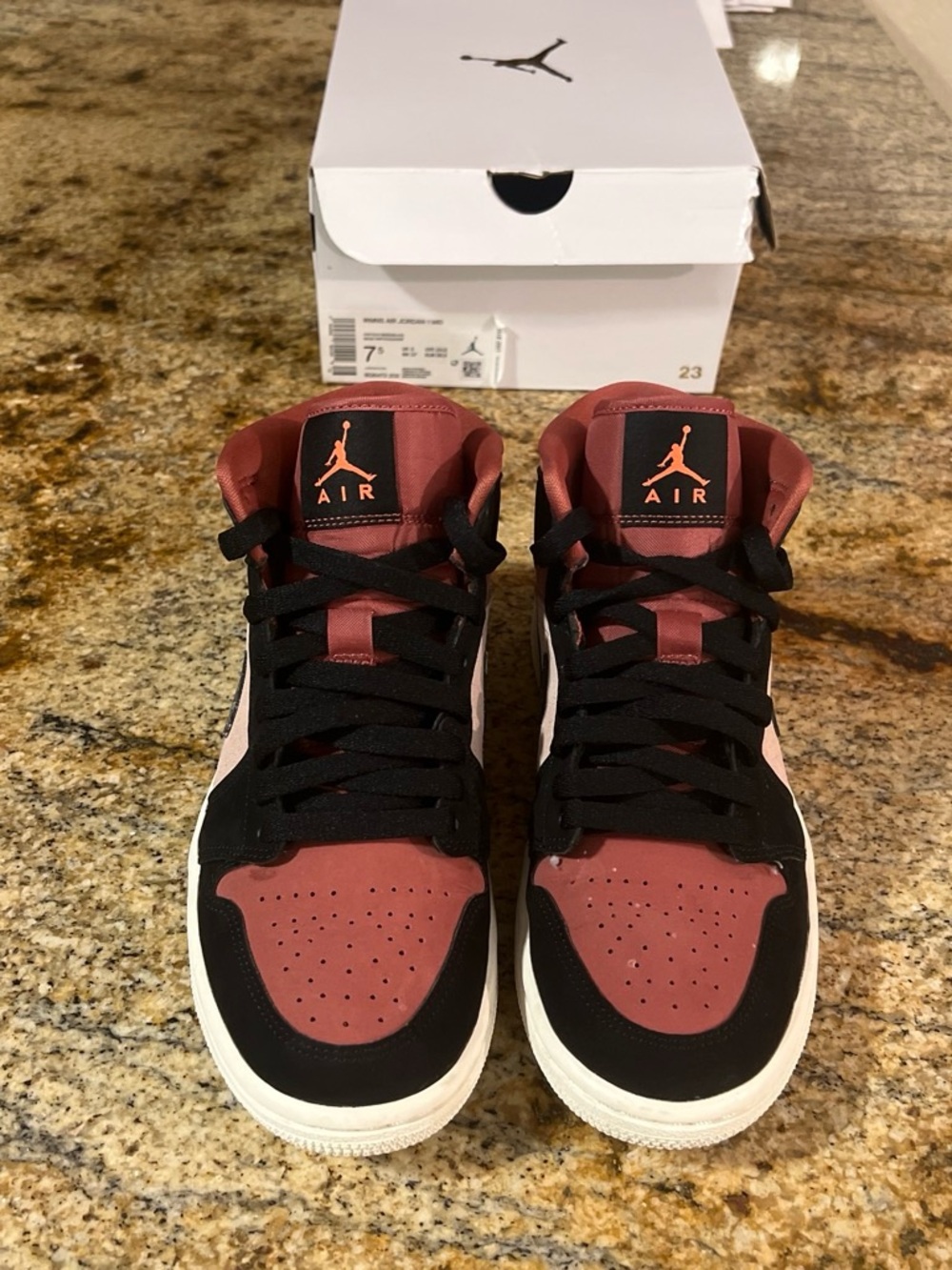Jordan High-Top Sneakers in Black and Rose - Picture 3 of 9